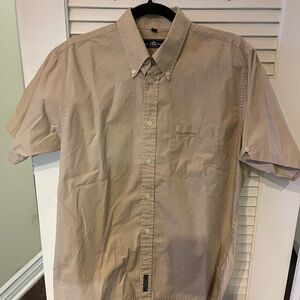 Vintage Ben Sherman Beige Short-Sleeve Button-Down Shirt